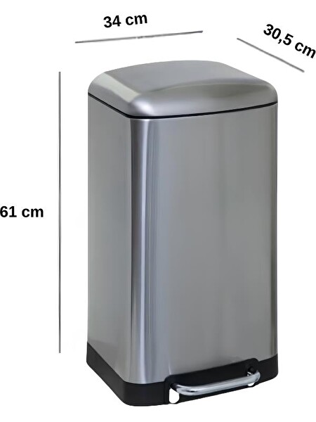 5five Ariane Metal Pedallı 30 L Çelik Çöp Kovası