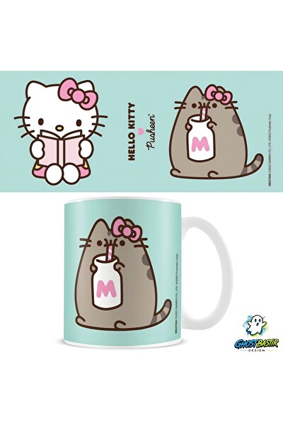 Ghostbastır Design Pusheen ve Hello Kitty Kupa Bardak - 1 Adet K0378