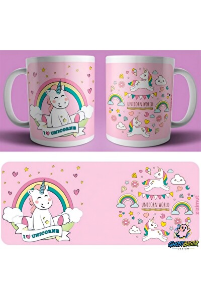 Ghostbastır Design Unicorn Kupa Bardak - 1 Adet K0444
