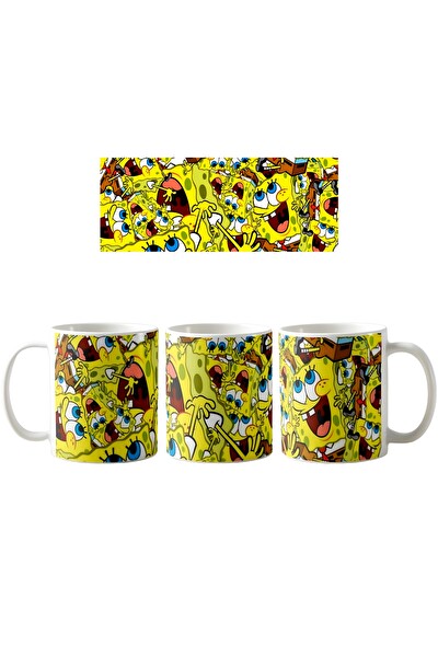 Ghostbastır Design Sünger Bob Kupa Bardak - 1 Adet K0128
