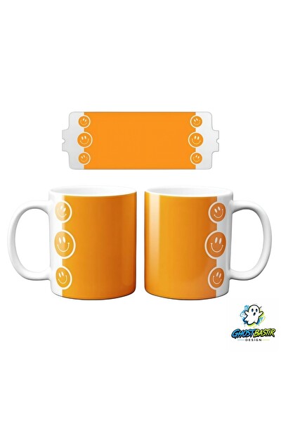 Ghostbastır Design Gülen Emoji Kupa Bardak - 1 Adet K0246