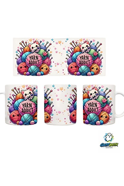 Ghostbastır Design Kedili Kupa Bardak - 1 Adet K0279