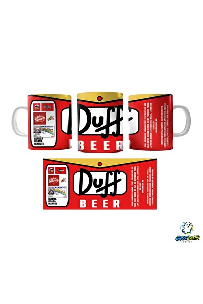Ghostbastır Design Duff Beer Kupa Bardak - 1 Adet K0214