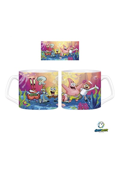 Ghostbastır Design Sünger Bob Kupa Bardak - 1 Adet 0602