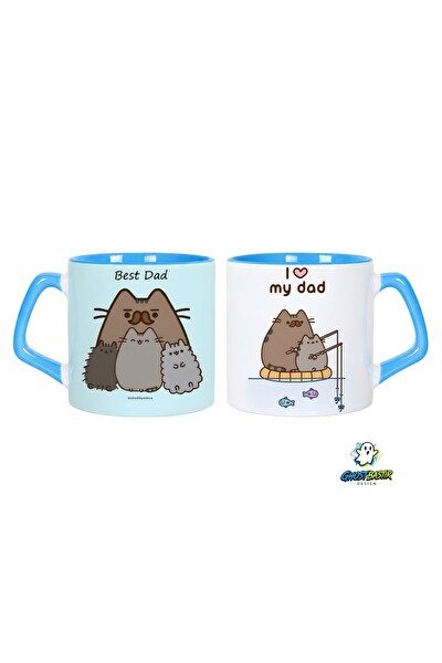 Ghostbastır Design Babalar Günü Pusheen Kupa Bardak - 1 Adet 0635