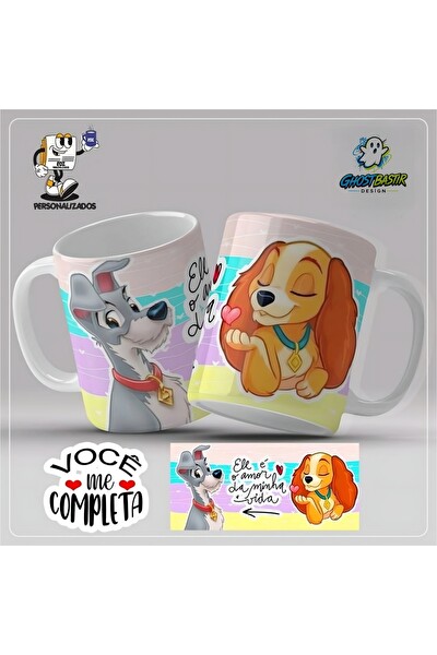 Ghostbastır Design Lady ve Tramp Kupa Bardak - 1 Adet K0298