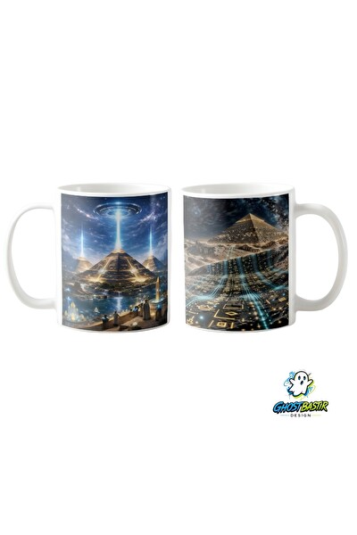 Ghostbastır Design Piramit ve Ufo Kupa Bardak - 1 Adet K0360