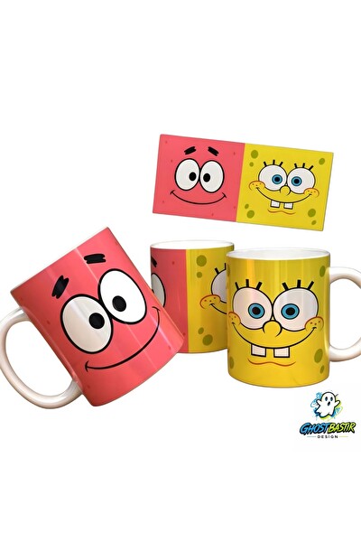 Ghostbastır Design Sünger Bob Kupa Bardak - 1 Adet K0426