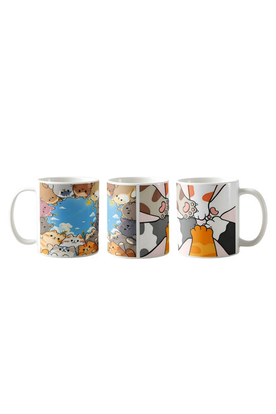 Ghostbastır Design Kanka Kediler Kupa Bardak - 1 Adet K063
