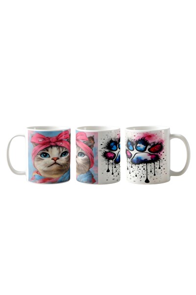 Ghostbastır Design Kedi Patisi Kupa Bardak - 1 Adet K073