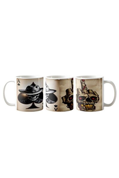 Ghostbastır Design Kurukafa Poker Kupa Bardak - 1 Adet K080