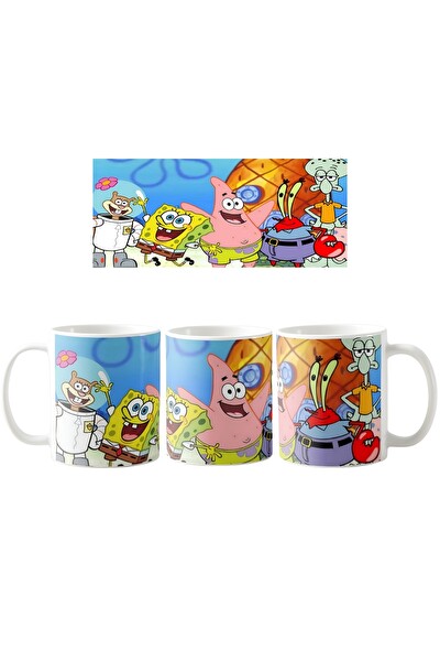 Ghostbastır Design Sünger Bob Kupa Bardak - 1 Adet K0126