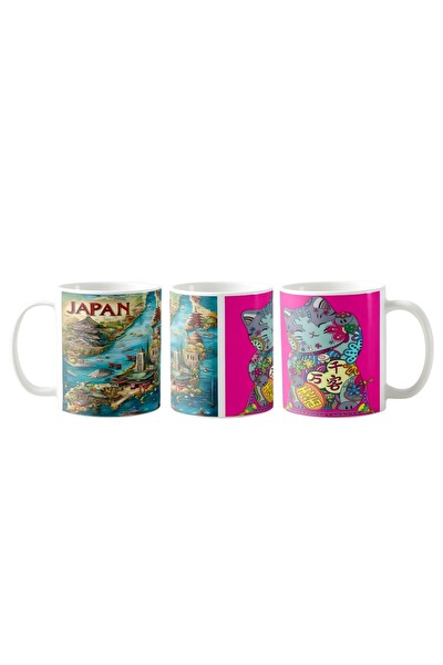 Ghostbastır Design Japonya Şans Kedisi Kupa Bardak - 1 Adet K060