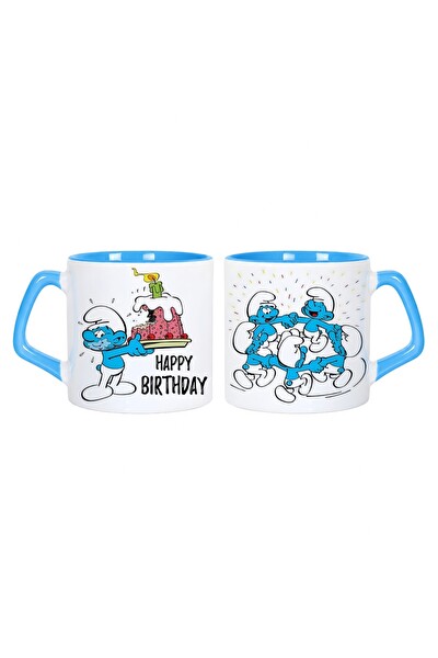 Ghostbastır Design Şirinler Doğum Günü Kupa Bardak - 1 Adet 0486