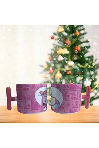 Ghostbastır Design Pembe Panter Kupa Bardak - 1 Adet 0363