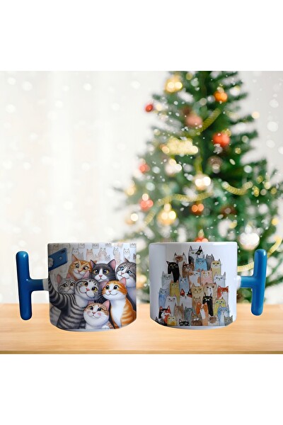 Ghostbastır Design Kedilerin Selfisi Kupa Bardak - 1 Adet 0261