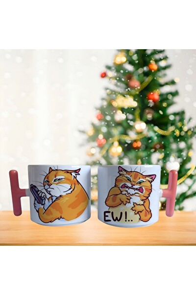 Ghostbastır Design Kedili Kupa Bardak - 1 Adet 0264
