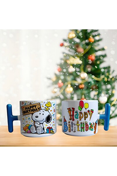 Ghostbastır Design Snoopy Doğum Günü Kupa Bardak - 1 Adet 0441