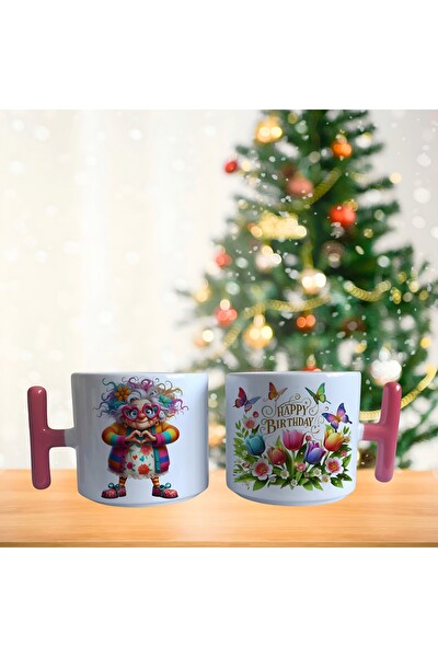 Ghostbastır Design Doğum Günü Emojili Kupa Bardak - 1 Adet 0123