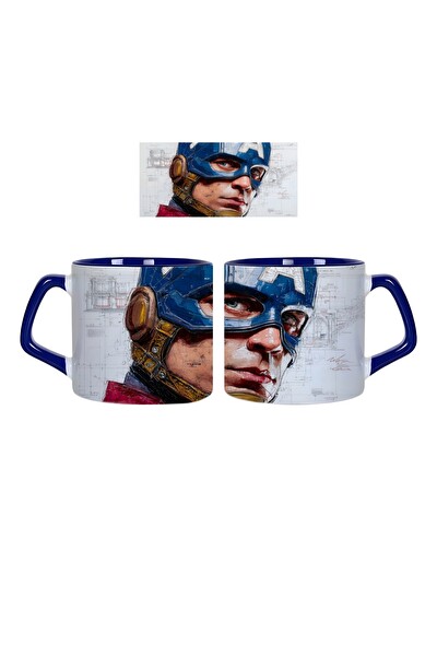 Ghostbastır Design Kaptan Amerika Kupa Bardak - 1 Adet 0236
