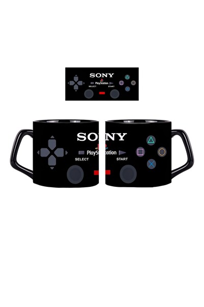 Ghostbastır Design Sony Playstation Oyun Kolu Kupa Bardak - 1 Adet 0445