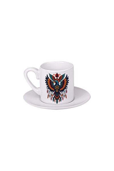 Ghostbastır Design Bohem Kartal Türk Kahvesi Fincanı 030