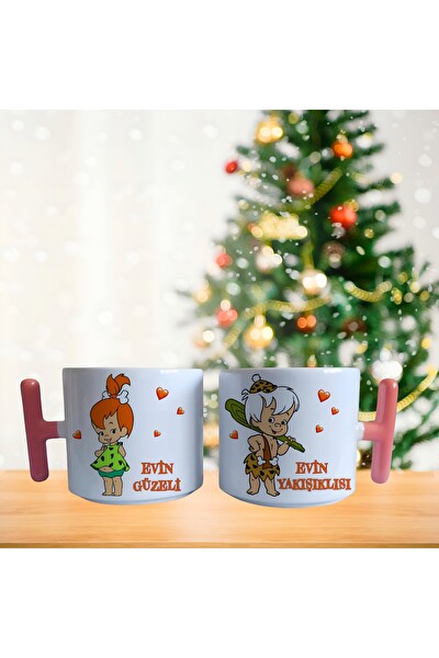 Ghostbastır Design Çocuklar İçin Taş Devri Kahve Fincan Takımı 017