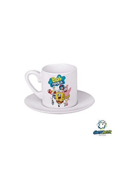 Ghostbastır Design Sünger Bob Türk Kahvesi Fincanı 0175