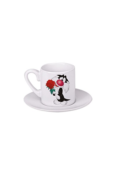 Ghostbastır Design Looney Tunes Silvestre Türk Kahvesi Fincanı 072