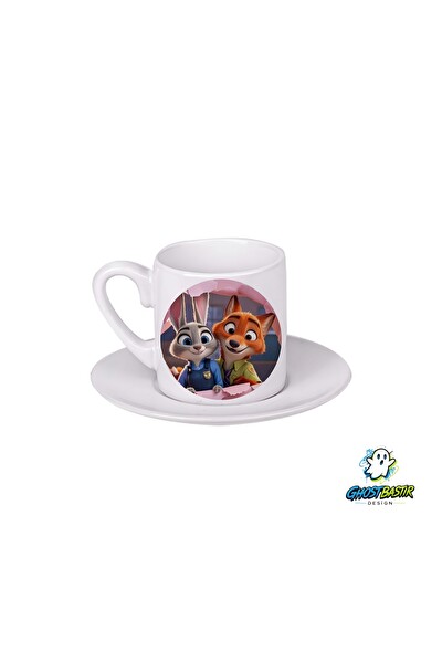 Ghostbastır Design Zootropolis Nick ve Judy Türk Kahvesi Fincanı 0193