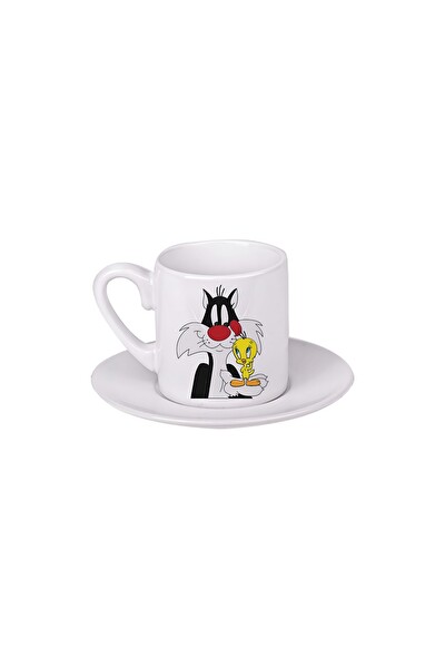 Ghostbastır Design Tweety ve Sylvestre Türk Kahvesi Fincanı 005