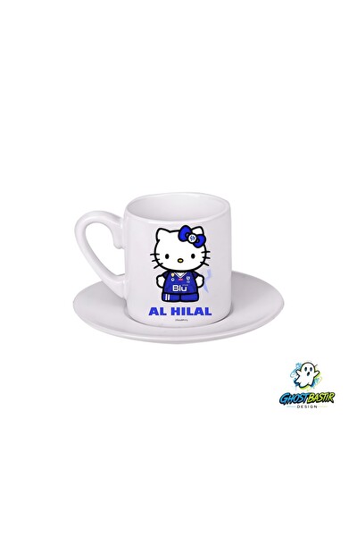 Ghostbastır Design Al Hilal Hello Kitty Türk Kahvesi Fincanı 090