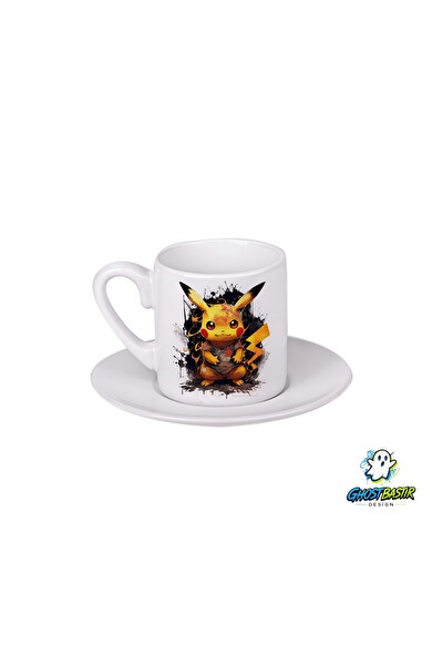 Ghostbastır Design Pikachu Türk Kahvesi Fincanı 0159