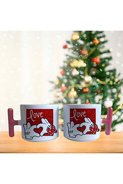 Ghostbastır Design Mickey ve Minnie Kahve Fincan Takımı 015