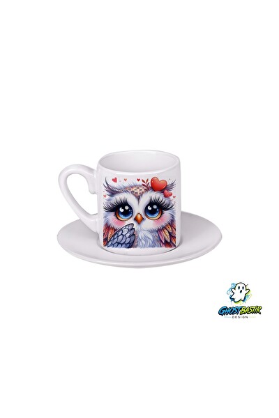 Ghostbastır Design Baykuşlu Türk Kahvesi Fincanı 0101