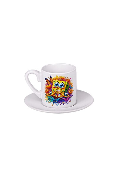 Ghostbastır Design Sünger Bob Türk Kahvesi Fincanı 016