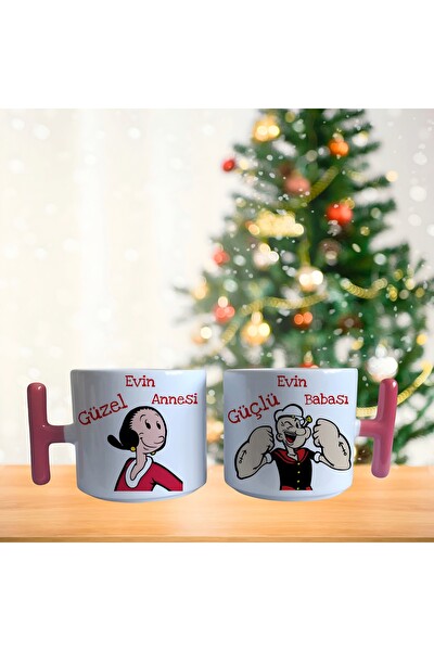 Ghostbastır Design Anne ve Babaya Özel Kahve Fincan Takımı 014