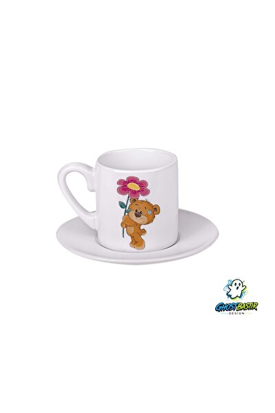 Ghostbastır Design Ayıcıklı Türk Kahvesi Fincanı 098