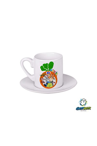 Ghostbastır Design Zootropolis Judy ve Nick Türk Kahvesi Fincanı 0189