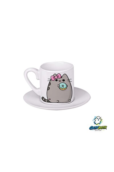 Ghostbastır Design Pusheen Türk Kahvesi Fincanı 0163