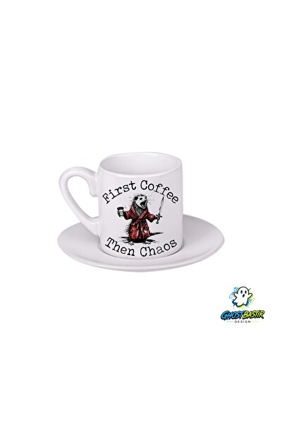 Ghostbastır Design Kahve Temalı Türk Kahvesi Fincanı 0131