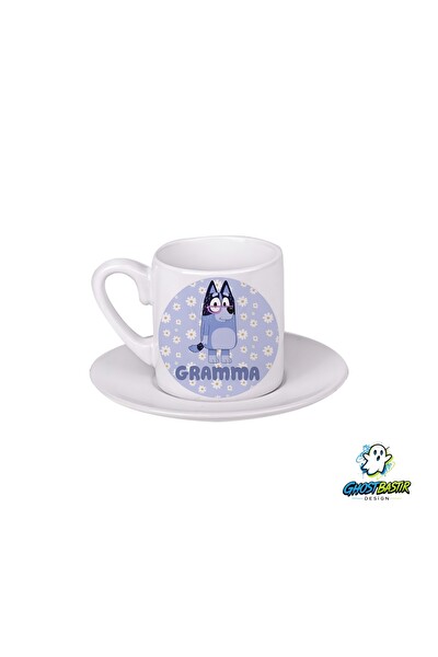 Ghostbastır Design Bluey Gramma Türk Kahvesi Fincanı 0108