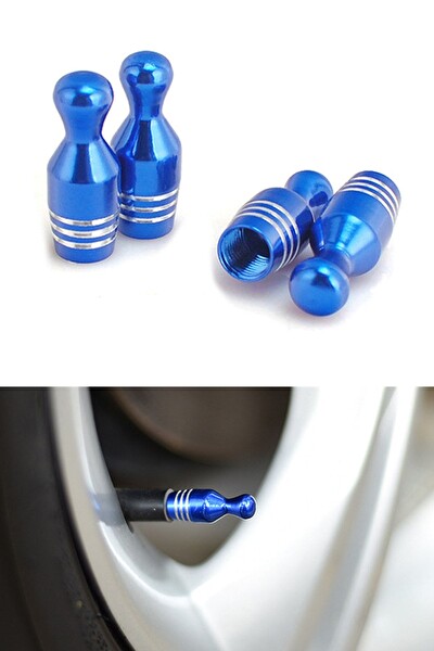 Mega Oto Market Metal Bowling 4'lü Set Mavi Araba Sibop Kapağı Seti