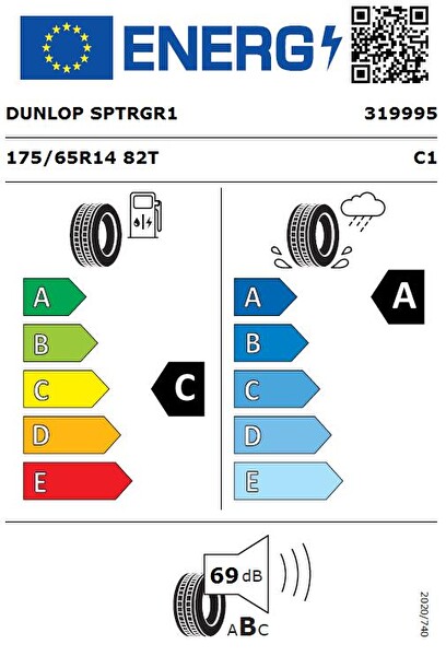 Dunlop Touring R1 175/65R14 82T SP Oto Yaz Lastiği - Üretim Yılı: 2024
