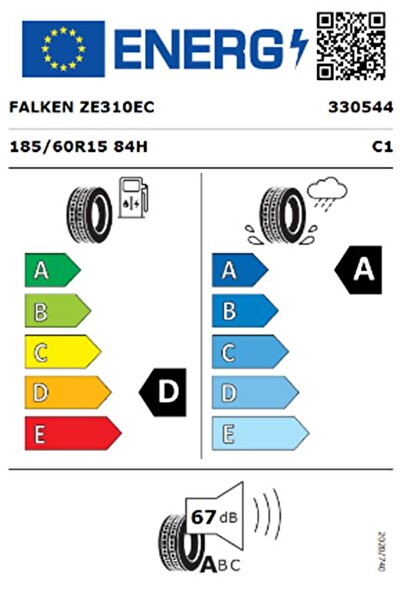 Falken Ziex ZE310 Ecorun 185/60R15 84H Oto Yaz Lastiği - Üretim Yılı: 2024