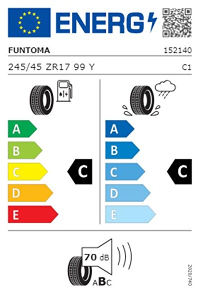 Funtoma Reinf. Roadfun Sport 245/45ZR17 TL 99Y Yaz Lastiği - Üretim Yılı: 2024