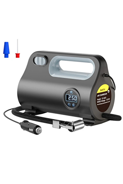 Ally ST-5523 LED Işıklı Taşınabilir Hava Pompası Kompresör Araç Lastik Şişirme Makinesi