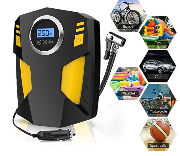 ZHL Tools Suitu 12V Dijital Ekranlı 150 PSI Lastik Hava şişirme Pompası ST-5002