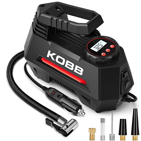 Kobb KB180 12 Volt 150 PSI Ayarlanabilir Dijital Basınç Göstergeli Lastik Şişirme Pompası
