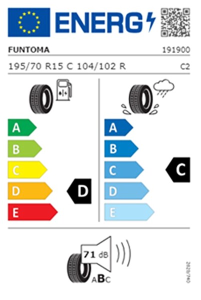 Funtoma 195/70 R15 C TL 104/102R 8PR VANFUN Kamyonet Yaz Lastiği (Üretim Tarihi:2025)
